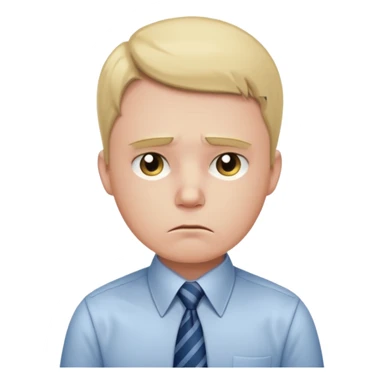 sad office worker sticker