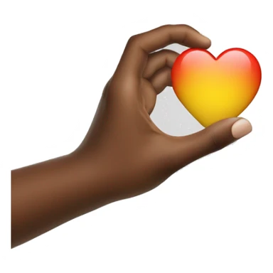 half love shape with hand sticker