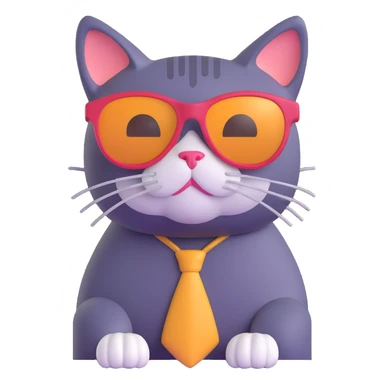 cat wearing sunglasses sticker