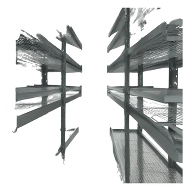 Back metal rack with metal shelves sticker