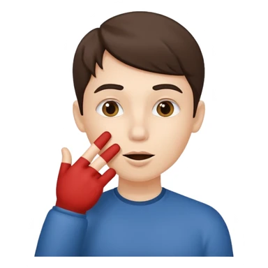 знак рукой "тише", "тшшш" у рта sticker