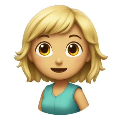 niña sacando la lengua sticker