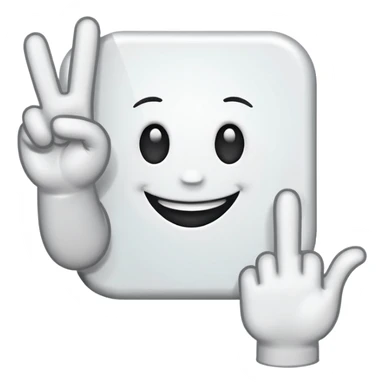 cartoon hand holding a sign with the number 9 sticker