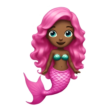 pink mermaid sticker