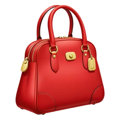 Realistic coach red bag sticker