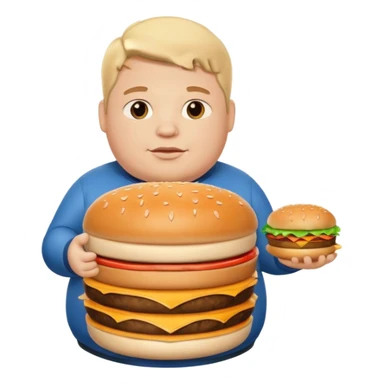 Fat Boy with burger tower sticker