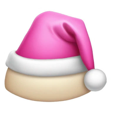 pink santa hat sticker