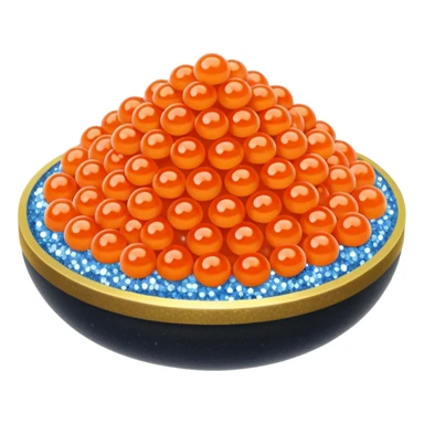 Salmon roe with glitter  sticker