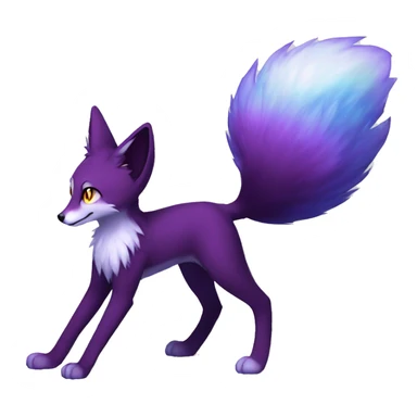 Anthro Sona Fakemon Nebula Fox Full Body sticker