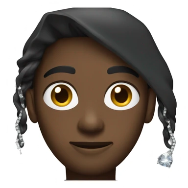 black person with diamond chain and black hoodie sticker