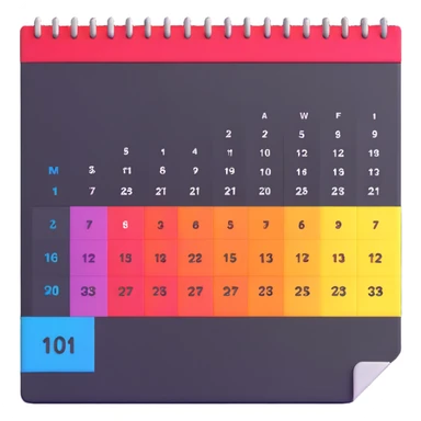 calendar with TODAY marked in bright colors sticker