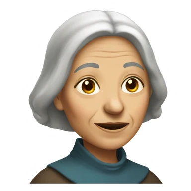 old medieval lady sticker