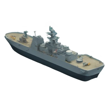 A military port in the ocean sticker