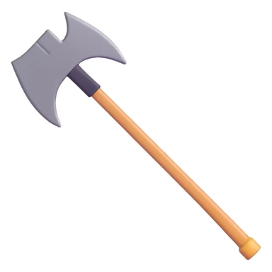 A pickaxe in the style of a 3D emoji sticker