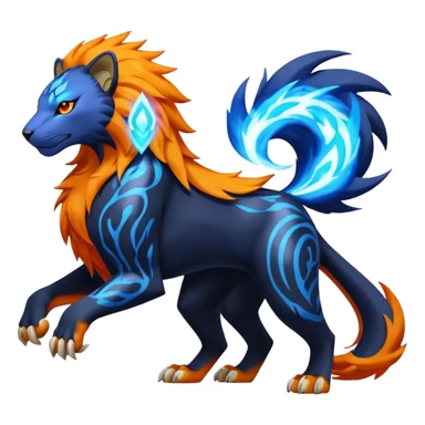 Pyroar-Raikou-Luxray-Liepard-Pokémon-Fusion sticker
