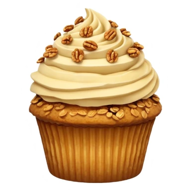 Fried ice cream as a cupcake covered in granola  sticker