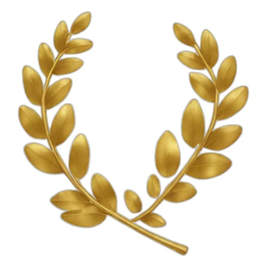 gold laurel leading sticker