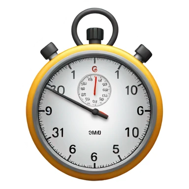 a stopwatch with electricity sticker