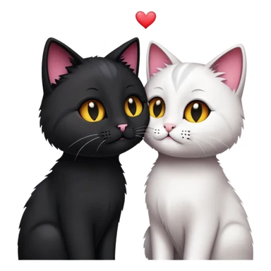 two emo cats in love sticker