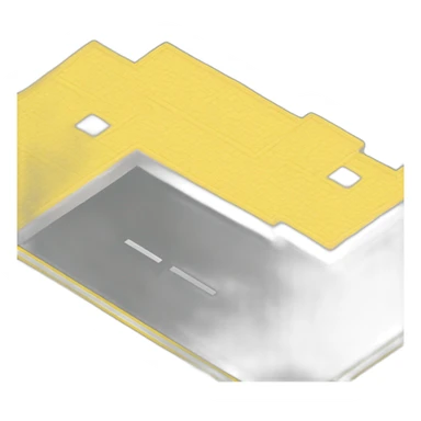 isometric square floor layout yellow lines border sticker