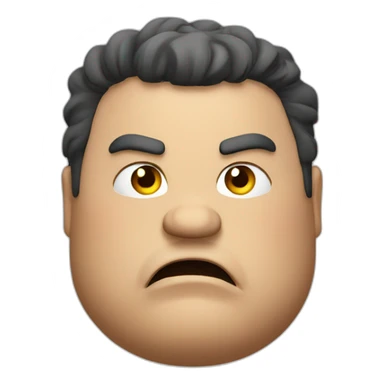 Fat guy angry sticker