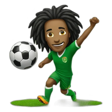 Bob marley play soccer sticker