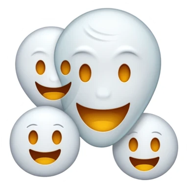 Emojis qui rigole fusionné avec l’emojis fantôme 👻 sticker