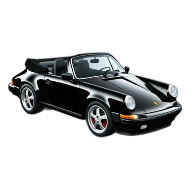 Porsche 911 Cabrio schwarz  sticker