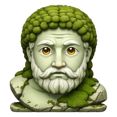 Greek sculpture with moss sticker