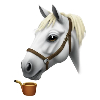 Horse smoking a cigarette sticker