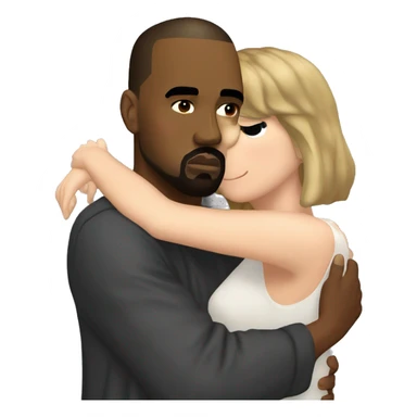kanye west hugging taylor swift  sticker