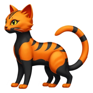 Salandit-Litten-Bastet-Fakémon-hybrid-creature (full body)  sticker