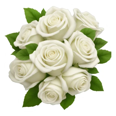 Bouquet of white roses sticker