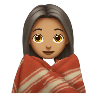 girl with a blanket sticker