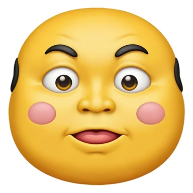 Really fat emoji face  sticker