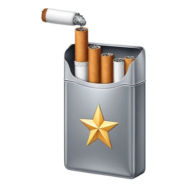 7 stars grey shining cigaret pack sticker