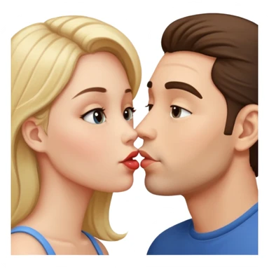 kissing my man sticker
