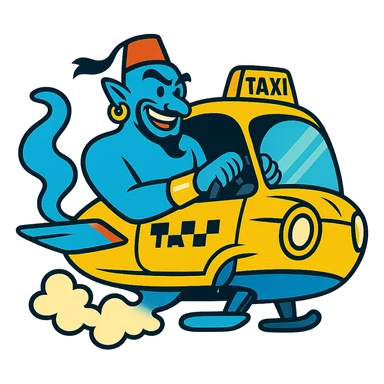 Djinn flying taxi sticker