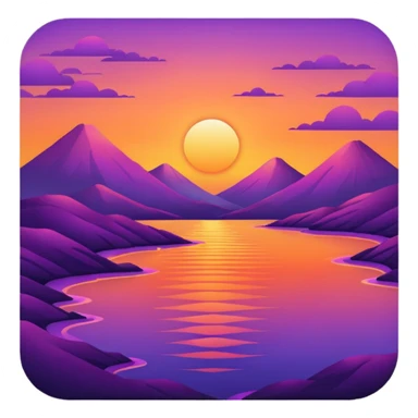 Sunset sticker