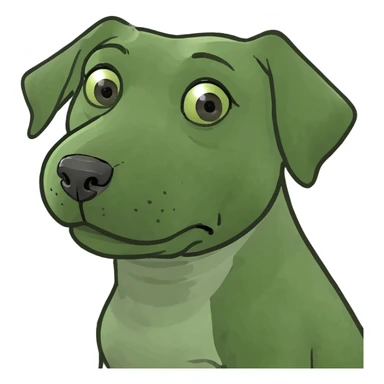 dog giving side eye sticker