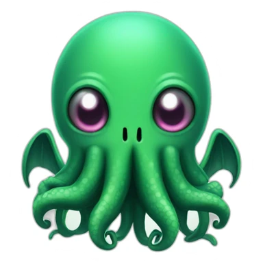 cute cthulhu happy sticker