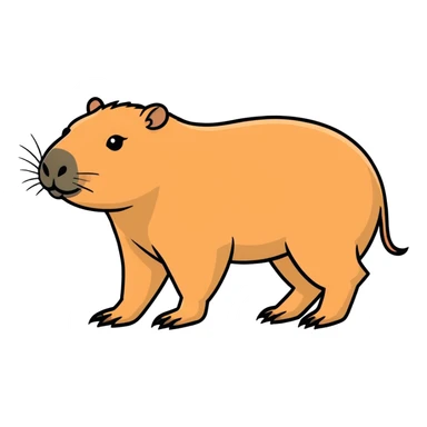 capybara smelling feet sticker