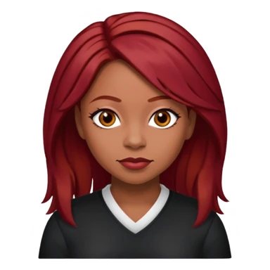 LaTavia Robeson with dark red hair sticker