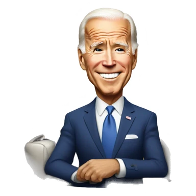 Joe Biden in the coach sticker