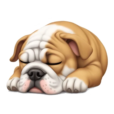 English bulldog sleeping sticker