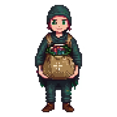 robber with a sack of money sticker