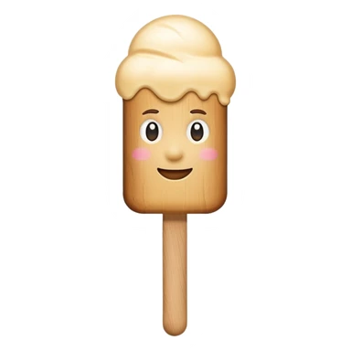 ice cream stick simple clear sticker