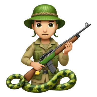 A snake sniper sticker