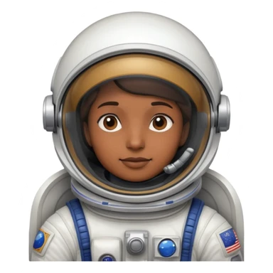 "- Phi hành gia, 
- Đầu đội mũ phi hành gia
- Da nâu
" sticker