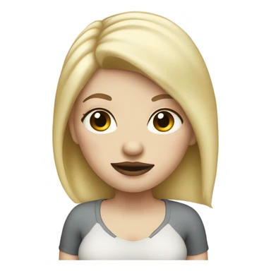 Fat blonde pale girl with tattoos sticker